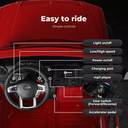 Kids Ride On Car Licensed Ford Super Duty 50W Electric Toy Remote Control Red