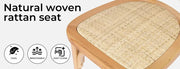 Levede 2X Dining Chairs Cross Back Chair Wood Mid Century Rattan Cane Furniture