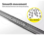 Drawer Slides/ Runners Locking Heavy Duty Undermount Ball Bearing Soft Close 48