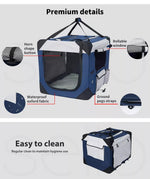Pawz Pet Soft Crate Dog Cat Carrier Travel Cage Folding Kennel Metal Frame Large