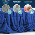 Dreamz Weighted Blanket Heavy Gravity Adults Sleeping Deep Relax Adult 9KG Blue