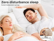 Dreamz Mattress Pocket Spring Cool Gel Memory Foam Euro Top Medium Firm 30CM