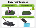 Pawz Indoor Dog Pet Grass Potty Training Portable Toilet Pad Tray Turf Mat Large