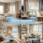 Marlow Curtain Rod Steel Nordic Quiet Rail Pole Pommel Set Extendable Adjustable