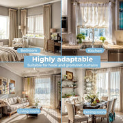Marlow Curtain Rod Steel Nordic Quiet Rail Pole Pommel Set Extendable Adjustable