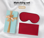 Dreamz Silk Pillow Case 100% Mulberry Slip Eye Mask Set Both Sided 25 Burgendy