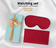 Dreamz Silk Pillow Case 100% Mulberry Slip Eye Mask Set Both Sided 25 Burgendy