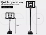 Centra Basketball Hoop Stand Portable 1.3-3.05M Height Adjustable Net Ring Adult