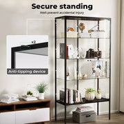 Stacked 5mm Tempered Glass Display Cabinet Steel Collections  4 Tier 160m Tall