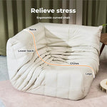 Levede Floor Chair Caterpillar Sofa Replica Lazy Recliner Leathaire Corner