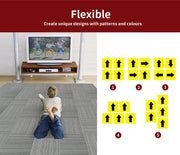 Marlow 20x Carpet Tiles Box Heavy Commercial Retail Office Flooring 50X50cm Blue