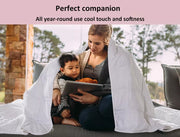 Dreamz Weighted Blanket Cotton Heavy Gravity Adult Deep Relax White 5KG