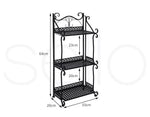 Levede Plant Stand 3 Tiers Outdoor Indoor Metal Flower Pots Rack Garden Shelf