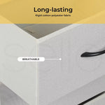 Levede Chest of 2 Drawers Bedside Table Storage Cabinet Tower Dresser Beige