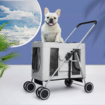 Pawz Large Pet Stroller Dog Cat Carrier Travel Pushchair Foldable Pram 4 Wheels