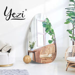 Yezi Full Length Floor Mirror Makeup Standing Mirrors Home Decor Ball Base 160cm