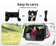 Lambu Garden Camping Trolley Outdoor Garden Wagon Cart Folding Heavy Duty Large