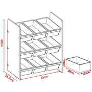 Levede Kids Toy Box Bookshelf Organiser Display Shelf Storage Rack Drawer Bins