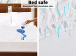 Dreamz Mattress Protector Topper GRS Recycled Polyester Fitted Cover King single