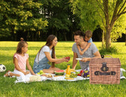 2 Person Picnic Basket Willow Baskets Set Insulated Outdoor Blanket StorageGift