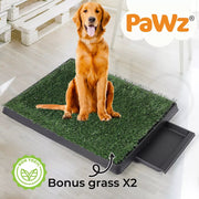 Pawz Indoor Dog Pet Grass Potty Training Portable Toilet Pad Tray Turf Mat Large