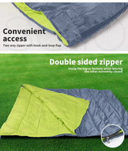 Mountview Double Sleeping Bag Bags Outdoor Camping Hiking Thermal -10℃ Tent Grey