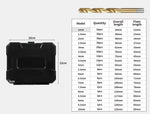 Traderight Drill Bits Set HSS 1mm-10mm Titanium Coated Metal Wood Plastic 230PCS
