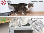 Pawz Foldable Cat Litter Box Tray Enclosed Kitty Toilet Hood Hair Grooming Grey