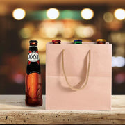 x50 Bulk Kraft Paper Gift Bags Craft Wedding Retail Brown Carry Bag With Handle