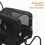 Pawz Pet Bike Trailer Foldable Cycling Pet Stroller 2-IN-1 Outdoor Sunroof