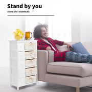 Storage Cabinet Side Table Bedside Tables Chest of 5 Drawers Tallboy (S)