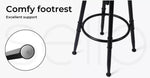 Levede 2x Industrial Bar Stools Kitchen Stool PU Leather Barstools Swivel Chairs