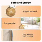 Yezi Full Length Floor Mirror Makeup Standing Mirrors Home Decor Ball Base 160cm