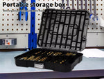 Traderight Drill Bits Set HSS 1mm-10mm Titanium Coated Metal Wood Plastic 230PCS