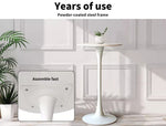 Levede 2x Round Bar Table Pub Tables Kitchen Marble Tulip Metal Base White