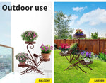 Levede Plant Stand Outdoor Indoor Metal Flower Pots Rack Corner Planter Shelf