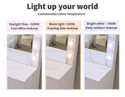 Levede Dressing Table Vanity Set Stool Makeup LEDs Mirror Jewellery Organizer