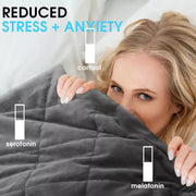Dreamz Weighted Blanket Heavy Gravity Adults Sleeping Deep Relax 9KG Grey.