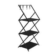 Levede Camping Storage Shelves Portable Hanging Rack Foldable BBQ Picnic 3 Shelf