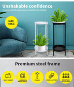 Levede Plant Stands Outdoor Indoor Metal Flower Pot 3 Garden Corner Shelf.
