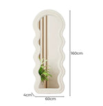 Yezi Full Length Mirror 1.6m Floor Standing Flannel Wavy Framed Dressing Makeup