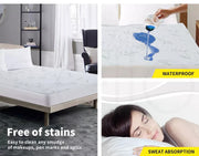 Dreamz Mattress Protector Topper Waterproof Bed Cover Fully Fitted Bamboo Queen.