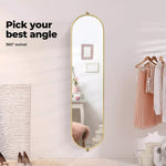 Yezi Wall Mirror 360° Swivel Full Length Makeup Mirrors Oval Frame Home Decor