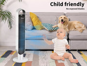 Spector Tower Fan Portable Oscillating Remote Control LED Display Timer Ionizer