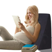 Cool Gel Memory Foam Bed Wedge Pillow Cushin Neck Back Support Sleep with Cover