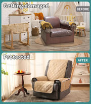 Marlow Recliner Sofa Chair Cover Slipcover Protector Non-slip  Waterproof L Beig