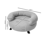 Pawz Pet Sofa Bed Elevated Dog Cat Warm Soft Lounge Couch Round Cushion Pillow