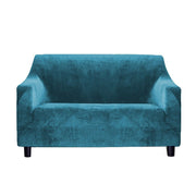 Marlow Sofa Cover High Stretch Slipcovers Soft Plush Protector 2 Seater Green