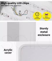 Emitto Ultra-Thin 5CM LED Ceiling Down Light Surface Mount Living Room White 18W