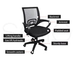 Levede Office Chair Gaming Computer Mesh Chairs Executive Seating Black Grey.